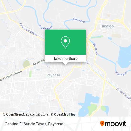 Mapa de Cantina El Sur de Texas