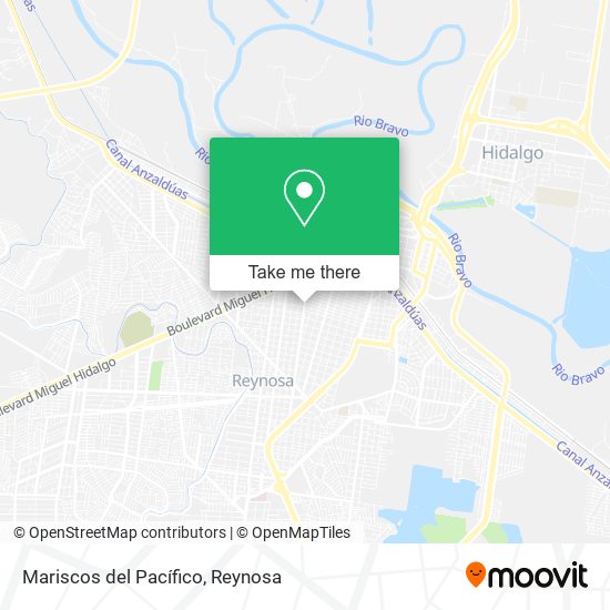 Mapa de Mariscos del Pacífico