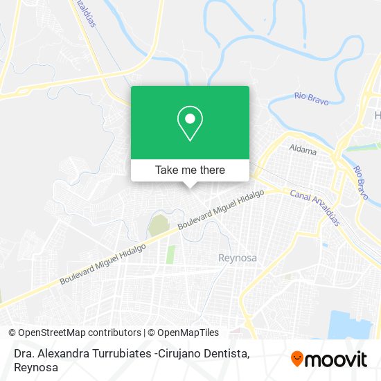 Mapa de Dra. Alexandra Turrubiates -Cirujano Dentista