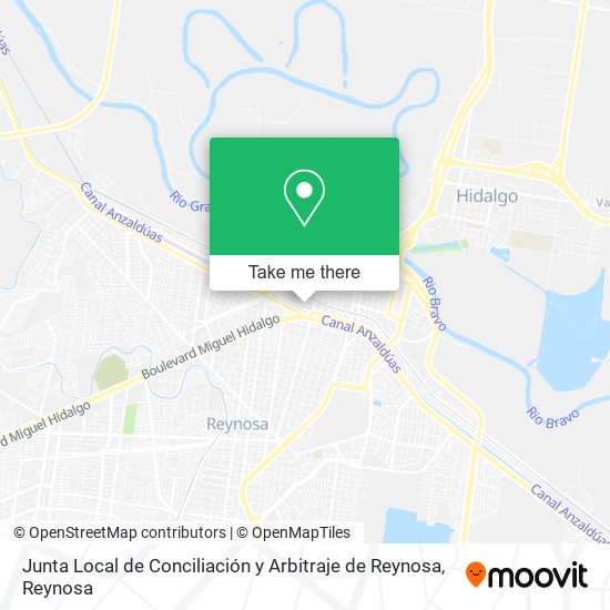 Mapa de Junta Local de Conciliación y Arbitraje de Reynosa