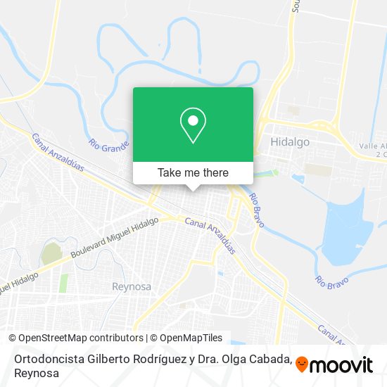 Mapa de Ortodoncista Gilberto Rodríguez y Dra. Olga Cabada
