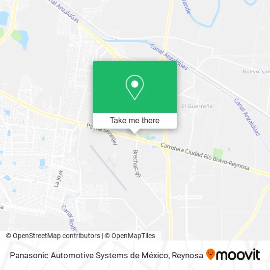 Panasonic Automotive Systems de México map