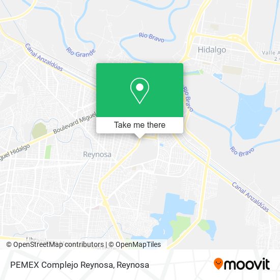 Mapa de PEMEX Complejo Reynosa