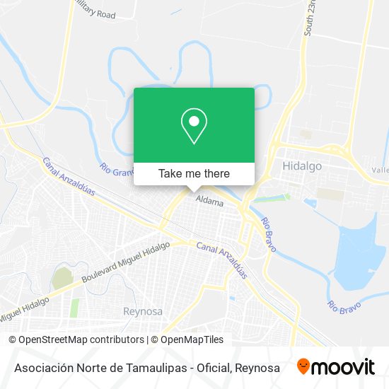 Asociación Norte de Tamaulipas - Oficial map