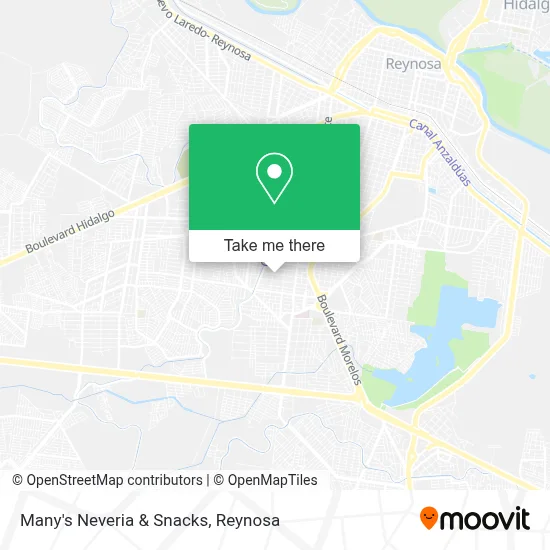 Many's Neveria & Snacks map
