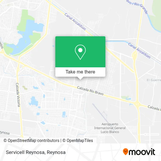 Servicell Reynosa map