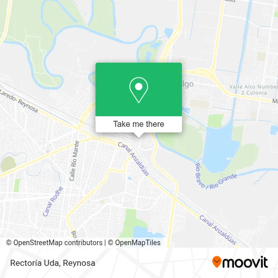 Rectoría Uda map