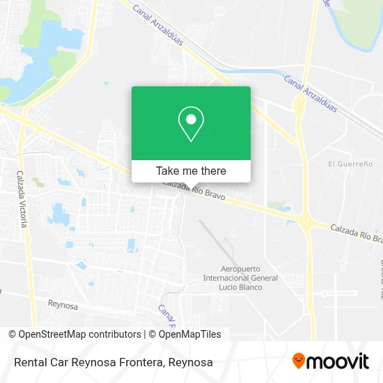 Rental Car Reynosa Frontera map