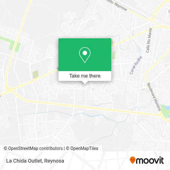 La Chida Outlet map