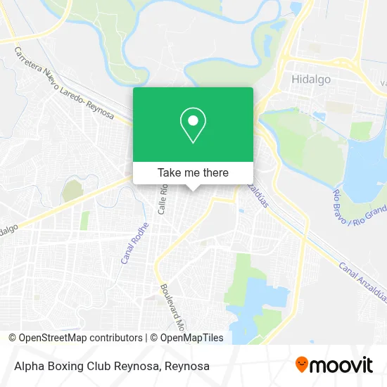 Alpha Boxing Club Reynosa map
