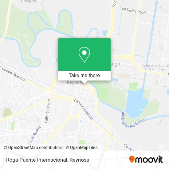 Roga Puente Internacional map