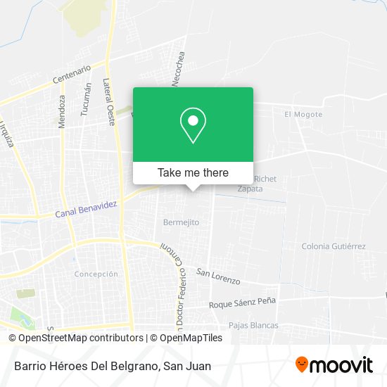 Mapa de Barrio Héroes Del Belgrano