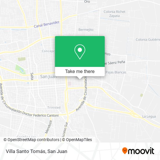 Mapa de Villa Santo Tomás