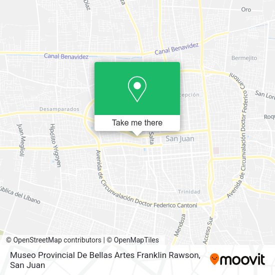 Mapa de Museo Provincial De Bellas Artes Franklin Rawson