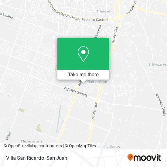 Villa San Ricardo map