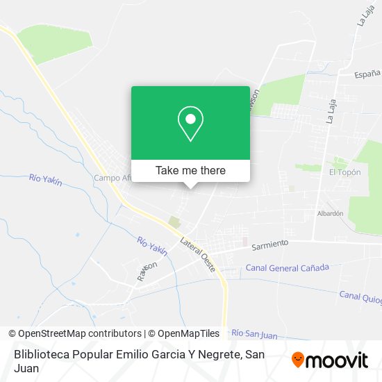 Mapa de Bliblioteca Popular Emilio Garcia Y Negrete