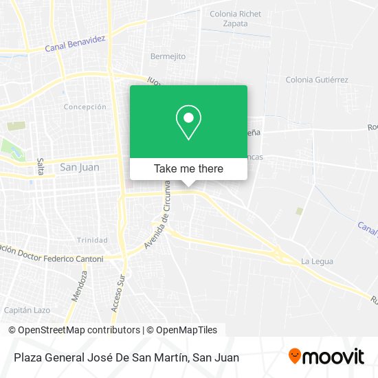 Plaza General José De San Martín map