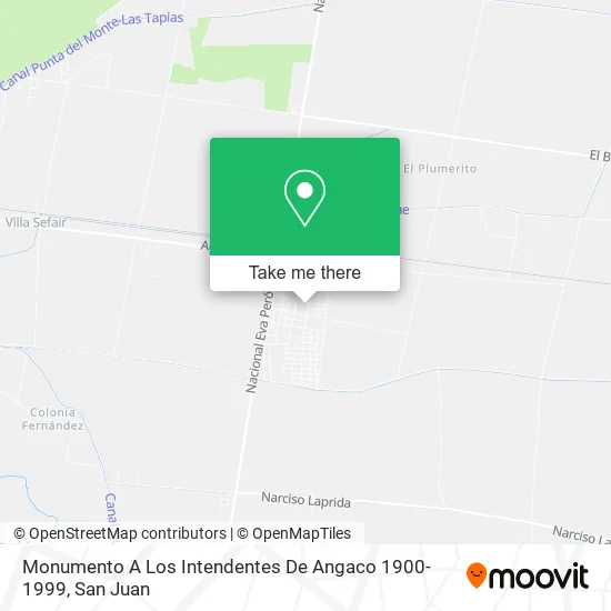 Monumento A Los Intendentes De Angaco 1900-1999 map