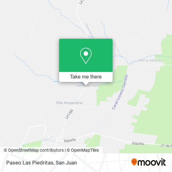 Mapa de Paseo Las Piedritas