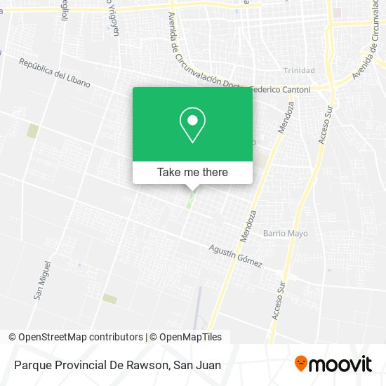Mapa de Parque Provincial De Rawson