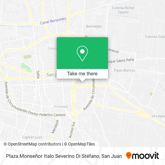 Plaza Monseñor Italo Severino Di Stéfano map