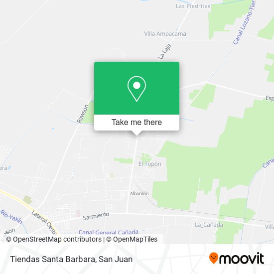Tiendas Santa Barbara map