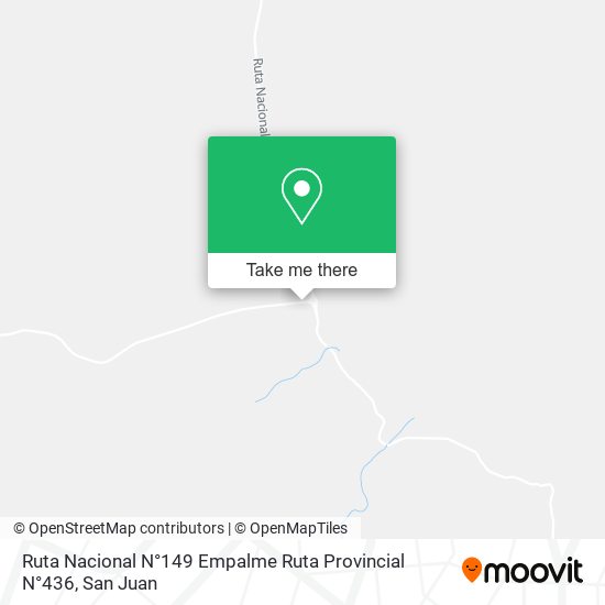 Mapa de Ruta Nacional N°149 Empalme Ruta Provincial N°436
