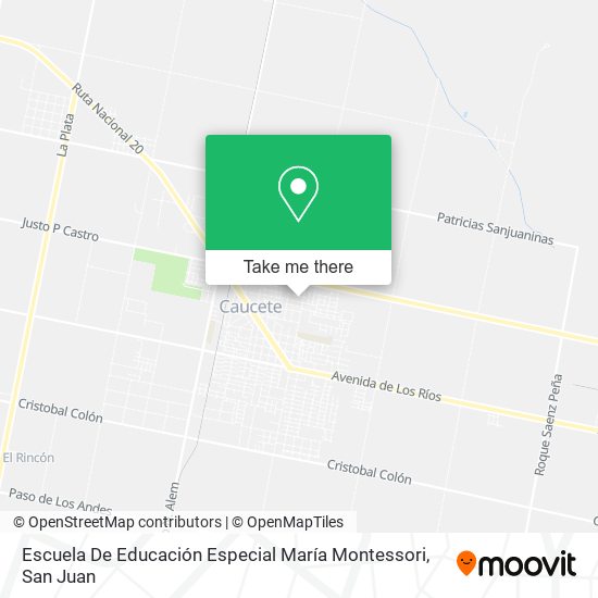 Mapa de Escuela De Educación Especial María Montessori