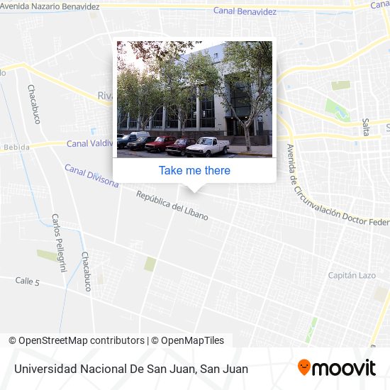 Mapa de Universidad Nacional De San Juan