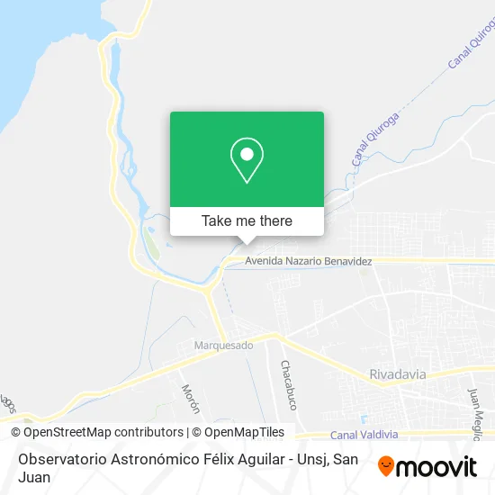 Observatorio Astronómico Félix Aguilar - Unsj map