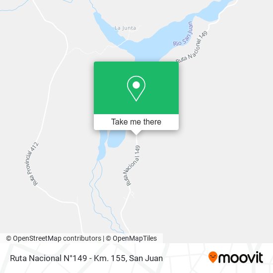 Mapa de Ruta Nacional N°149 - Km. 155