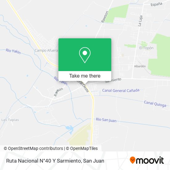 Ruta Nacional N°40 Y Sarmiento map