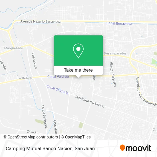 Camping Mutual Banco Nación map