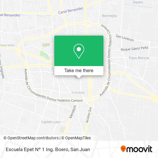 Mapa de Escuela Epet Nº 1 Ing. Boero