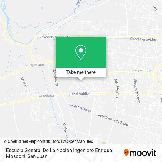 Mapa de Escuela General De La Nación Ingeniero Enrique Mosconi