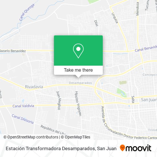 Estación Transformadora Desamparados map