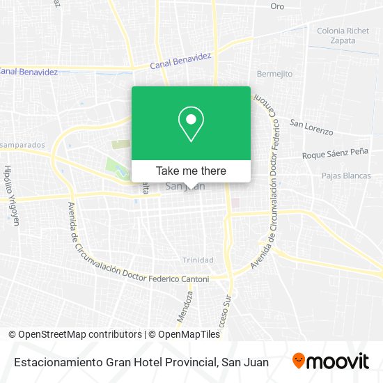 Mapa de Estacionamiento Gran Hotel Provincial