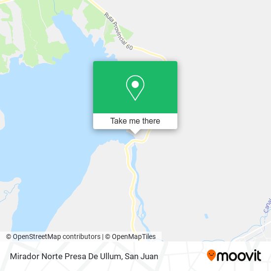 Mirador Norte Presa De Ullum map
