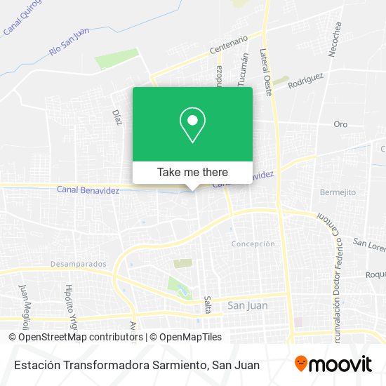 Mapa de Estación Transformadora Sarmiento