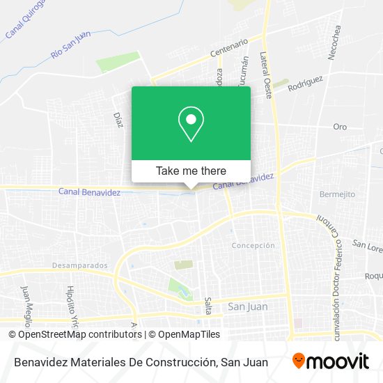 Benavidez Materiales De Construcción map