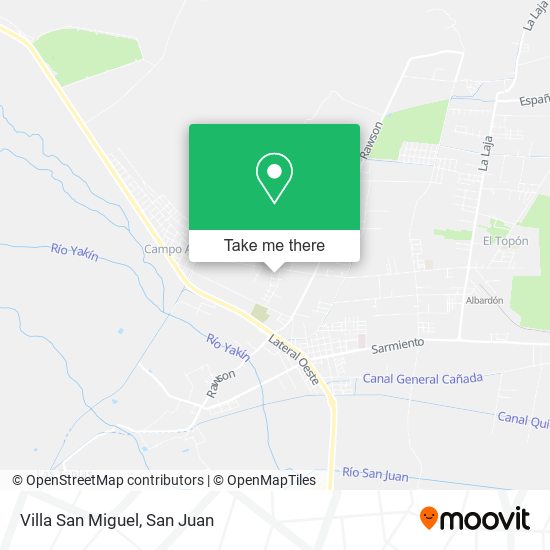 Villa San Miguel map