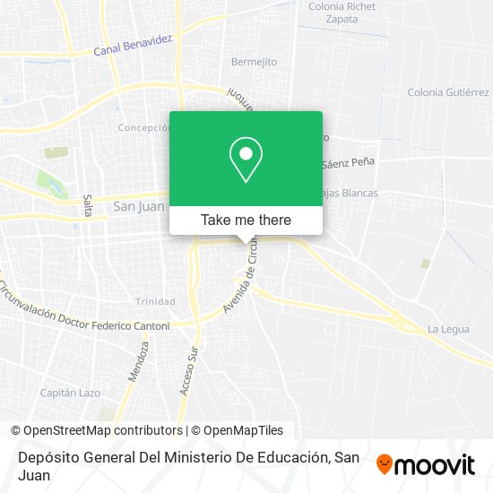 Mapa de Depósito General Del Ministerio De Educación