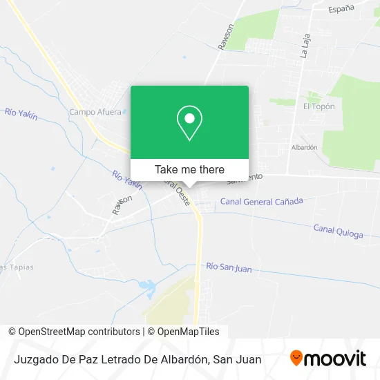Juzgado De Paz Letrado De Albardón map