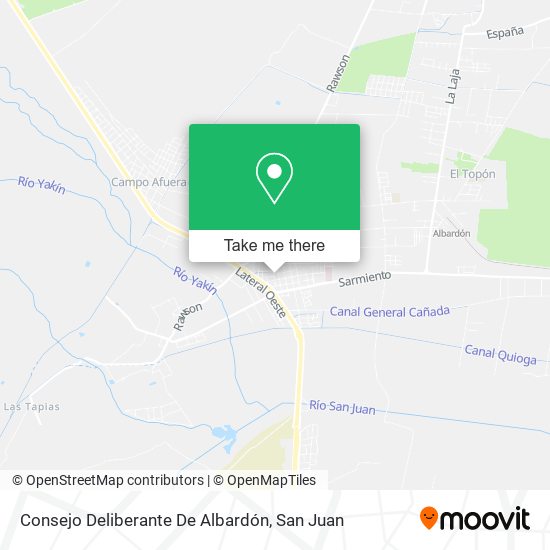 Mapa de Consejo Deliberante De Albardón