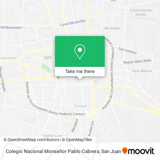 Colegio Nacional Monseñor Pablo Cabrera map