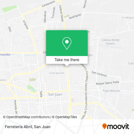Ferretería Abril map