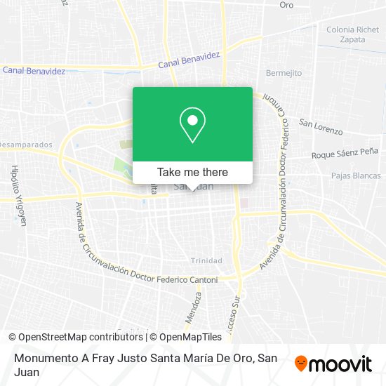 Mapa de Monumento A Fray Justo Santa María De Oro