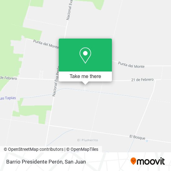 Barrio Presidente Perón map