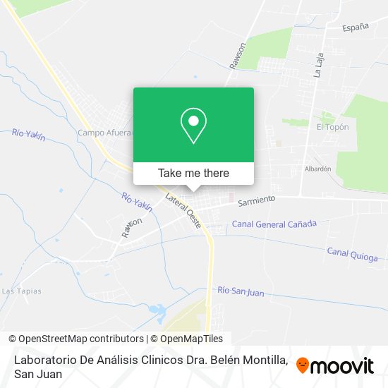 Laboratorio De Análisis Clinicos Dra. Belén Montilla map