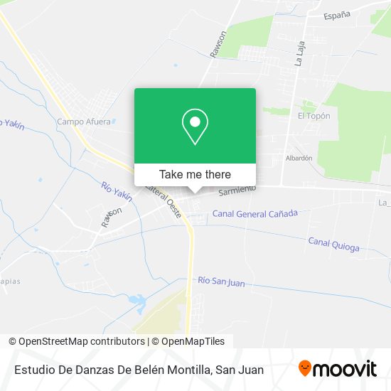 Mapa de Estudio De Danzas De Belén Montilla